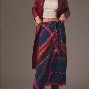 FARM Rio Colorful Plaid Maxi Skirt